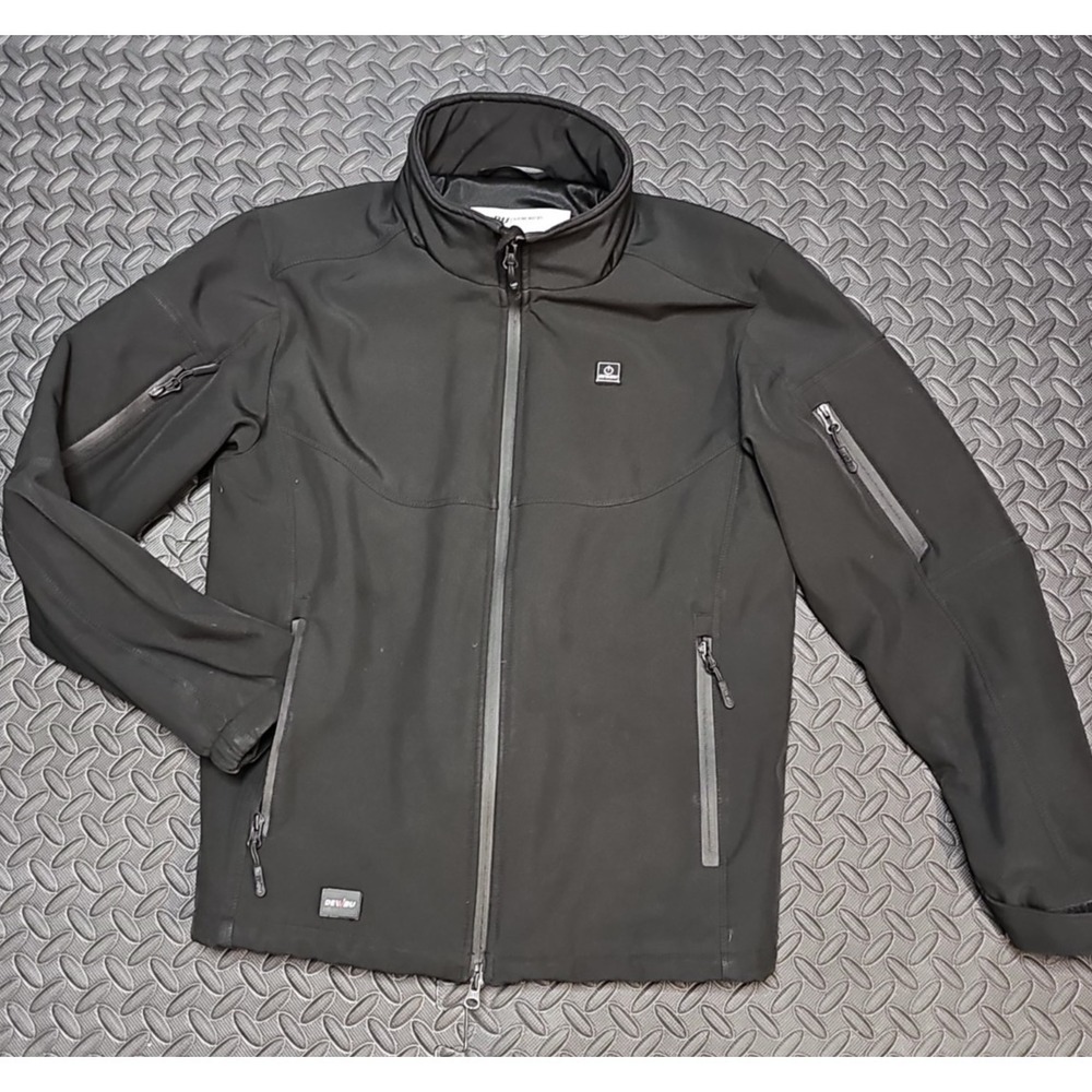DEWBU Men Heated Jacket via 12V Battery Pack for Winter Size S Black No battery
